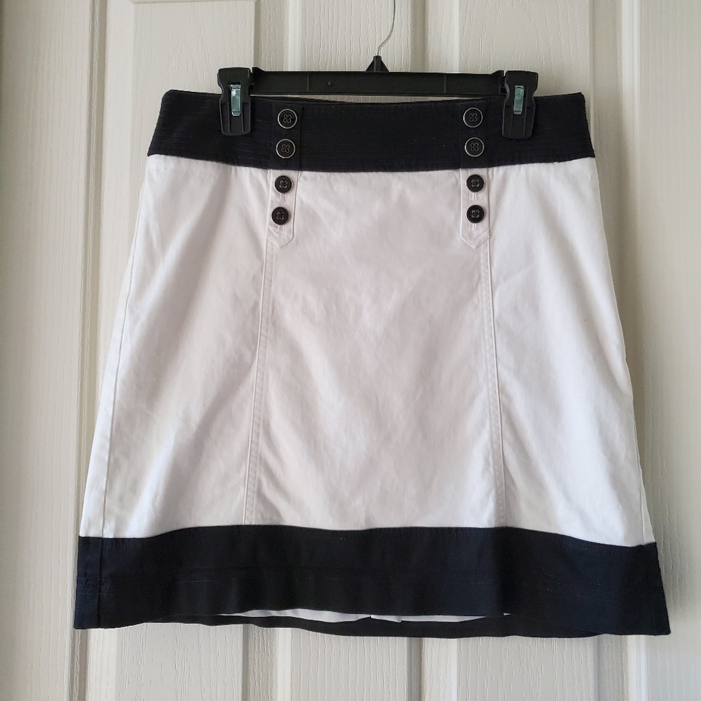 WHBM Black and White Skirt